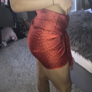 Orange Printed Scarf